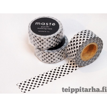Polka dot (black), small washi tape